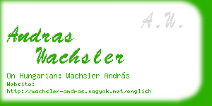 andras wachsler business card