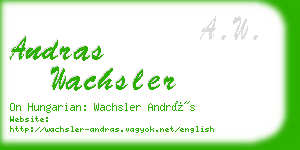 andras wachsler business card